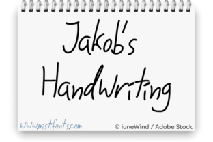 Jakob s Handwriting: A Messy, Natural Typeface for Handmade Products