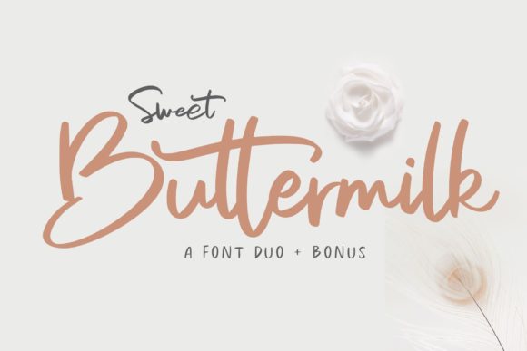 Sweet Buttermilk Duo Adds Whimsy to Editorial Typography
